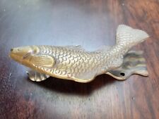 Vintage Brass Koi Fish Hinged Door Knocker  picture