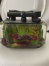 Vintage ALFRED DUNHILL Aquarium Table Top Lighter with Siamese Fighting Fish picture