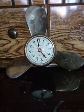 Ship's Time Solid Brass Hanging Boat Propeller Clock picture