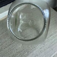 Vintage mercantile type tilted fish bowl candy jar no lid  ribbed coffee glass picture