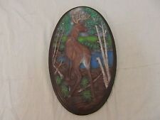 Home Decor Vintage Holland Mold Deer In Woods With Stream Nature Scene 32144 picture