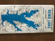 REND LAKE  BASS FISHING. PRO MAP 9 PAGES.   Structure  Graphics Map ViINTAGE. picture