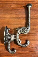 One Antique Cast Iron Hat Coat Scarf Ornate Victorian Wall Mount Hook picture