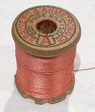 VINTAGE Silk Thread Brainerd Armstrong Salmon  Pink Fly Fishing Tying Sewing 706 picture