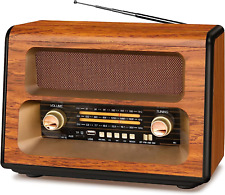 PRUNUS J-199 Large Retro Vintage Radio Bluetooth, 15W Crystal Clear Speaker A picture