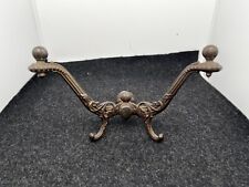 Antique Victorian 1900's Cast Iron Double Coat Hat Wall Hook picture