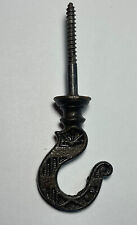 Victorian Antique Cast Iron Ceiling Hook Hanging Oil Lamp Planter Bird Cage picture