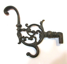 Antique 1890's Victorian Hall Tree or Wall Coat Rack Ornate Cast Iron 5.5