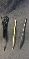 3 Furniture Upholstery Sewing Needle Bovine Bone Crochet Hook Cuticle Lot picture