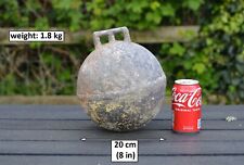 Vintage old metal fishing float buoy 8 in / 20 cm aluminium - picture