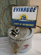 VINTAGE STYLE EVINRUDE BOAT MOTOR FISH LAKE CABIN COTTAGE ADVERTISE CANVAS SIGN picture