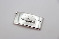 Antique Sterling Silver Fish Card Case Hallmarked Sheffield 1922 Walker & Hall picture