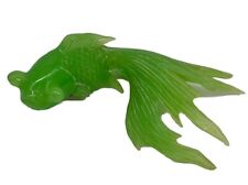 Oriental Jade Like Gold Fish Figure 6” picture