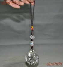 Tibetan silver Feng Shui fish goldfish ward off evil spirits amulet pendant picture