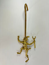 Brass devil w/ pitchfork Fireplace Damper Pull Hook picture
