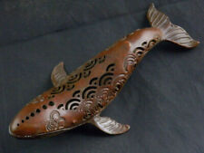 collect Old Chinese Bronze Hand Carved Fish Statues Incense Burner censer 43033 picture