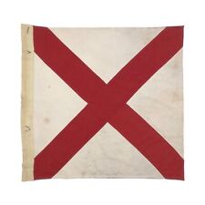 Vintage Cotton Sewn Nautical Signal Flag Maritime Navy Boat Ship Letter V Victor picture