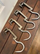 4 x Vintage Industrial Butchers Hooks Cast Iron & Stainless Heavy Duty Hanging picture