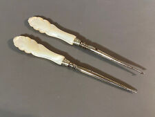 Pair Antique Victorian MOP Sewing Needle Work Tools Crochet Hook Stilletto / Awl picture