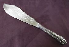 Unknown Pattern English Silverplate Hollow Handle Fish Slice Engraved Blade picture