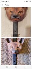 Vintage  English Hunt and Dog / Hound  Painted Fox Form with cast iron Hook picture
