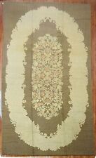 Antique HUGE American Hook Hooked Rug Size 11'3''x21'7'' picture