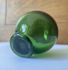 Vintage green glass Fishing Float 2 1/4 in x 1 7/8 in ocean nautical coast sea picture
