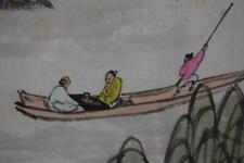 Shido/Lyokuryu Small Boat Landscape/Small Piece/Landscape Figure/Hanging Scroll  picture