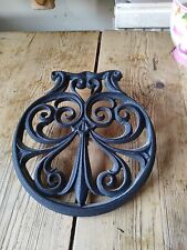 Ornate Antique Victorian Hook On  Cast Iron Trivet Architectural Salvage. picture