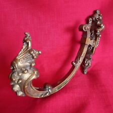 CHARMING ANTIQUE ROCOCO STYLE BRASS COAT HOOK picture