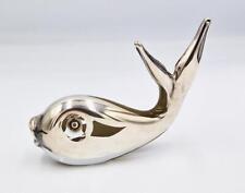 ART GLASS SILVER OVERLAID FISH / DOLPHIN 20th Century picture