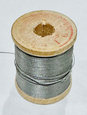 Vintage Nylon Thread HEMINWAY & BARTLETT Silver Fly Fishing Tying Sewing 416 picture