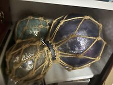 Pottery Barn Glass Fishing Floats Set Of Three. Can Be Illuminated picture