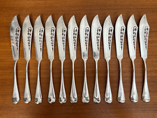 Set of 12 Antique R. Favell, Elliot & Co (1883-1891) UK Silverplate Fish Knives picture
