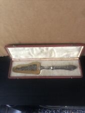 Antique Edwardian Solid Silver Fish Slice Marked 800 Continental, Cased,12 Inch picture