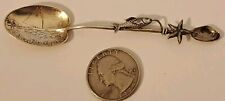 NEW BEDFORD Sterling Silver Souvenir Spoon Aesthetic SHELL STARFISH FISH Antique picture