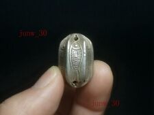Old Chinese Tibet Silver Handmade lovely fish bead necklace Pendant Gift picture