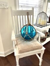 Last One  12â€� HUGE Japanese Aqua Glass Ball Fishing Float - See Chair Pic picture