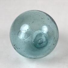 Japanese Glass Fishing Float Ukidama Buoy Ball Vtg Bindama Clear Light Blue GF4 picture