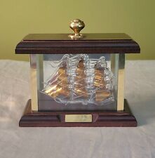 Cutty Sark Glass Made Boat Clipper Ship Nautical Collectible Shadow box Framed picture