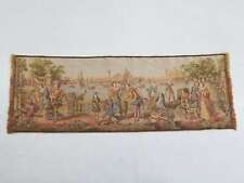 Vintage French Boating Scene Wall Hanging Tapestry Panel 131x47cm picture