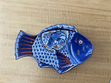Nice large Japanese Imari porcelain fish dish, circa 1900. 32.2 cm. picture