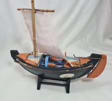 Wooden Boat / Ship On Stand Nautical Home Decor picture