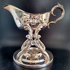 Vintage F.B. Rogers Silver Company Sauce / Gravy Boat with Candle Warmer picture