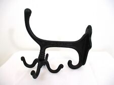 Farmhouse Vintage Style Cast Iron Bracket Spinning Wall Mount Hook, Black, picture
