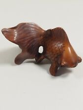 Hand Carved Boxwood Netsuke - Pretty Gold Fish picture