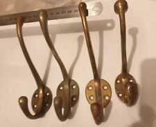 4 X Old Antique Brass hooks Different Size & Shapes picture