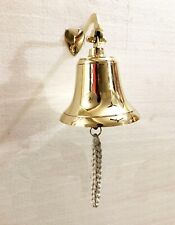 Deluxe Brass Ship Bell w/ Rope Lanyard ~ ~Nautical Maritime Wall Boat Decor picture