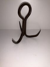 Antique Primitive  Forged Cast Iron 3 Prong Meat Hook picture