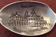 RARE Santa Cruz California Casino Sailboat Fish Trap Sterling Souvenir Spoon picture